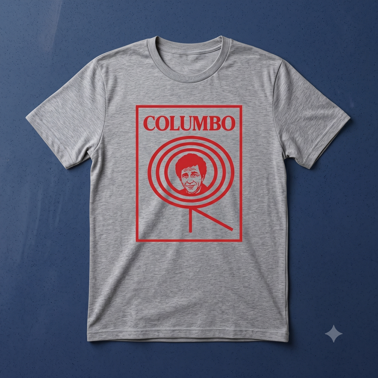 Columbo Tee in grey, flat lay