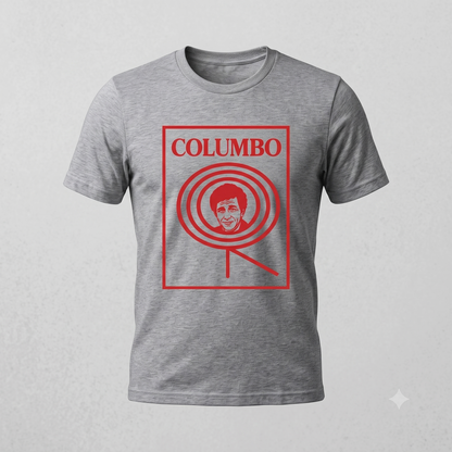 Columbo Tee in grey, flat lay (alternate angle)
