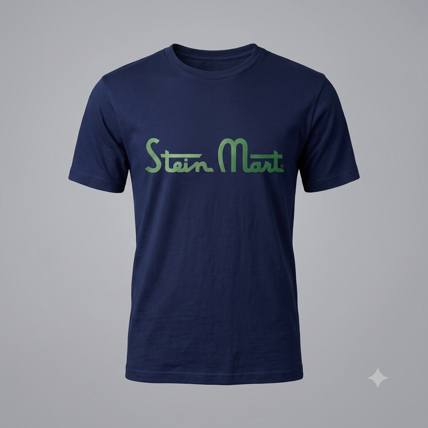 Stein Mart Memorial Tee in navy, front view on male model