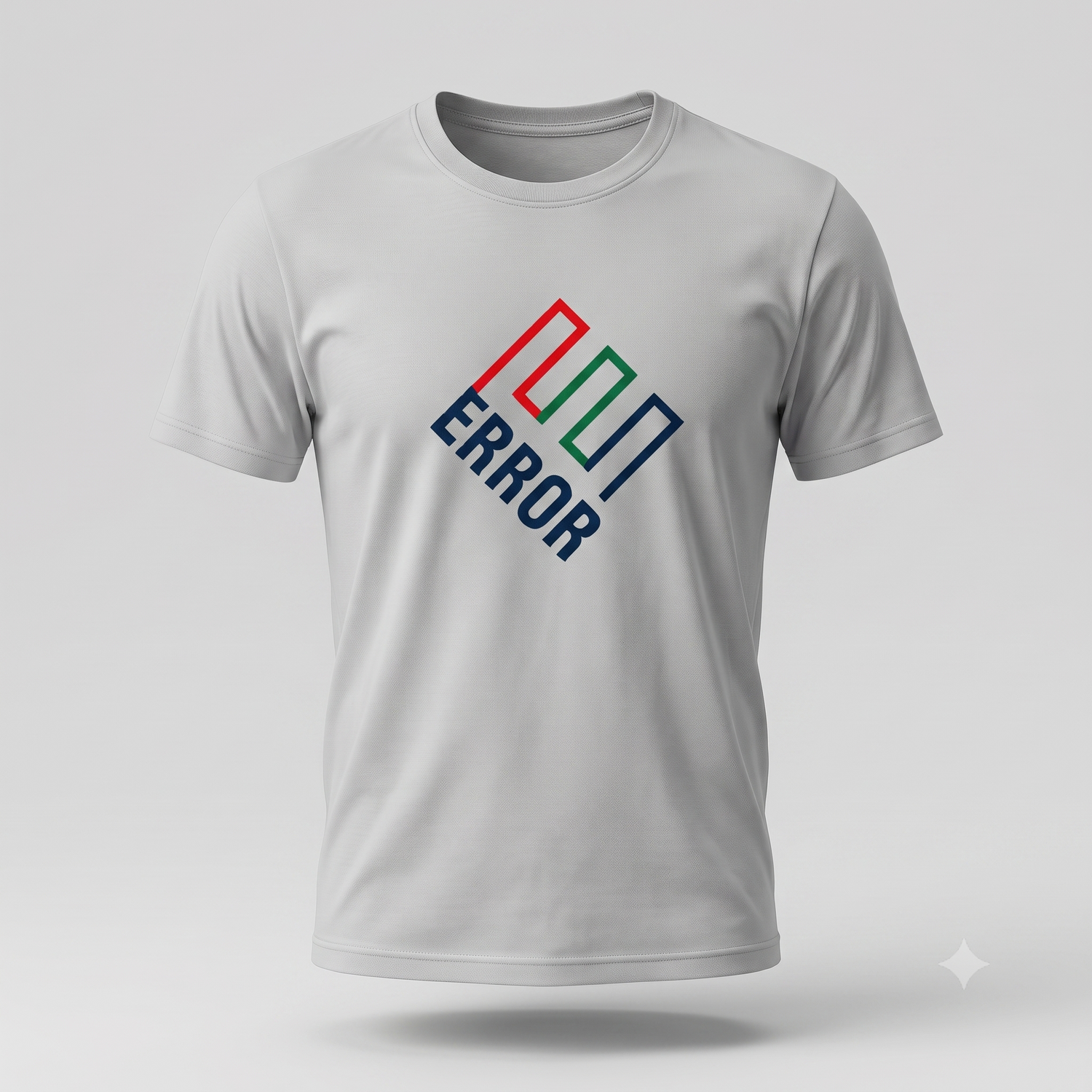 ERROR (Enron) tee in white, angled product shot