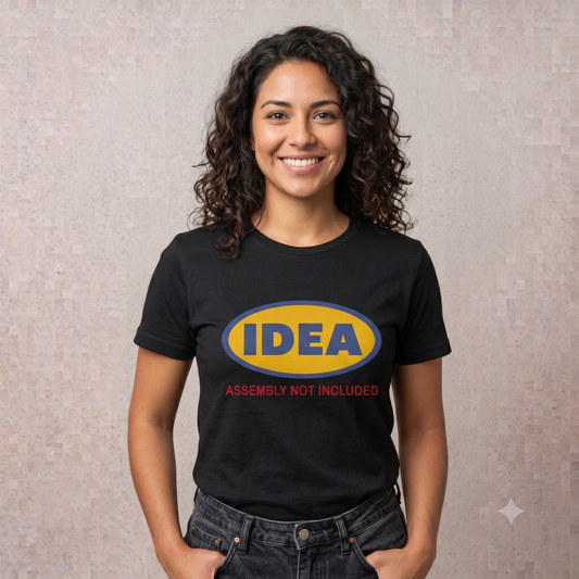 IDEA Shirt in black, front view on female model
