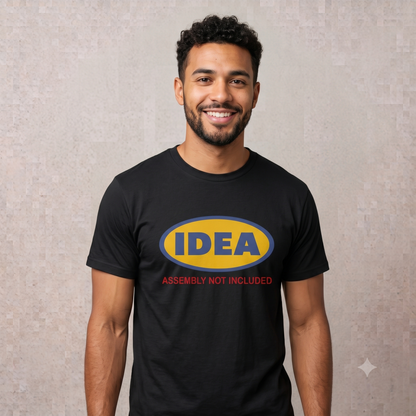 IDEA Shirt in black, front view on male model