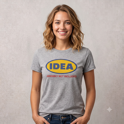 IDEA Shirt in grey, front view on female model