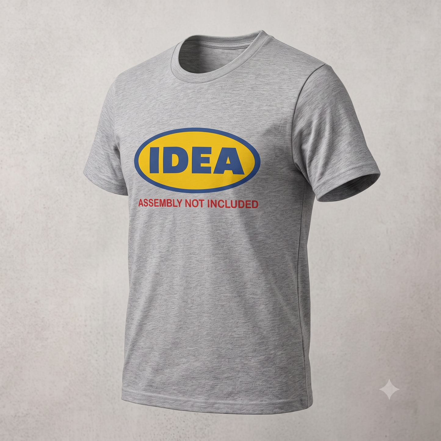 IDEA Shirt in grey, angled view on male model