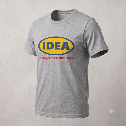 IDEA Shirt in grey, angled view on male model