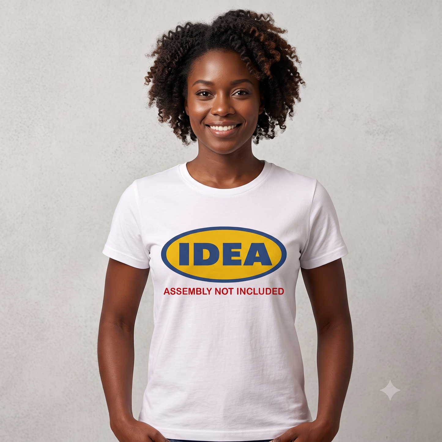 IDEA Shirt in white, front view on female model