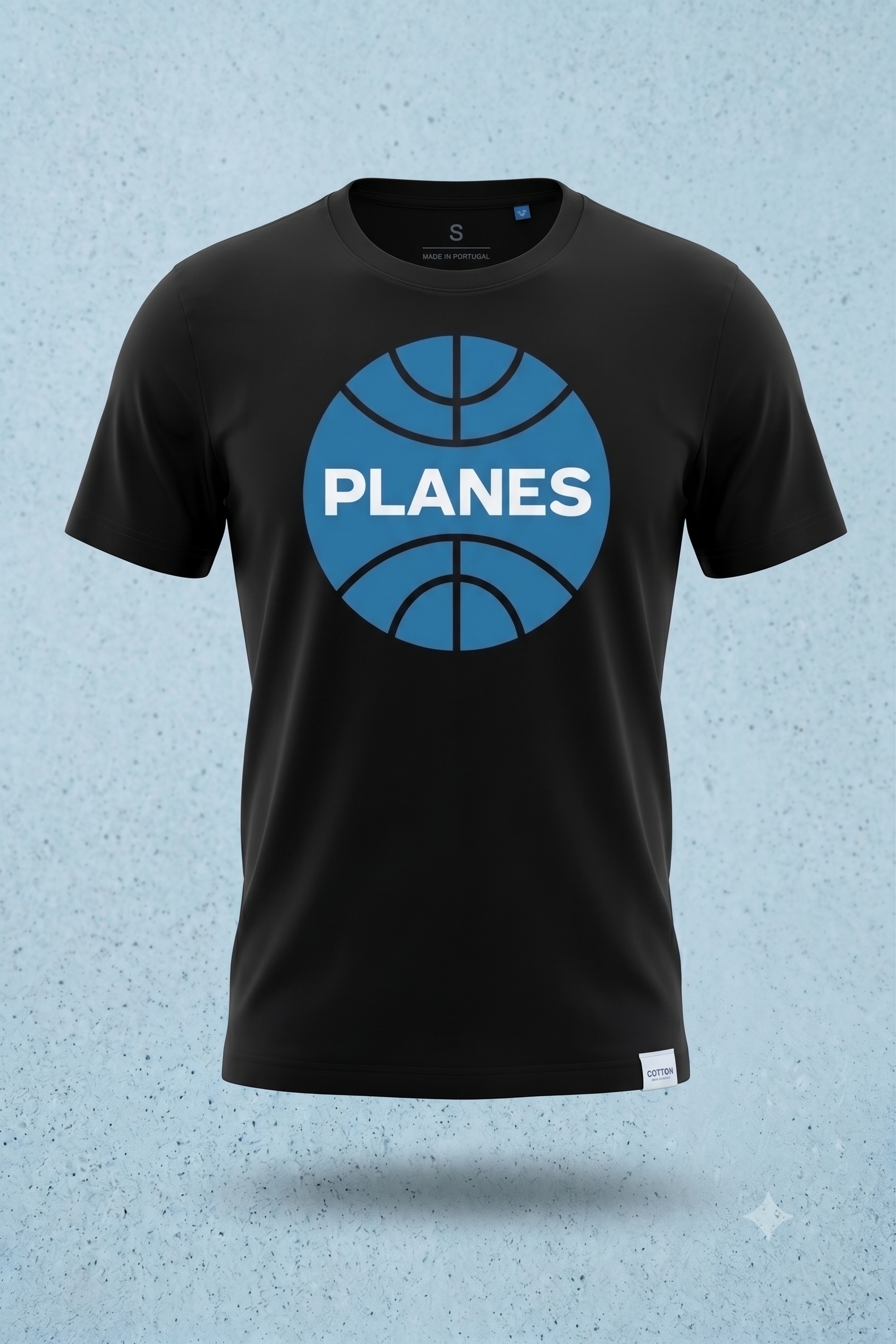 PLANES (Pan Am) tee in black, ghost mannequin view