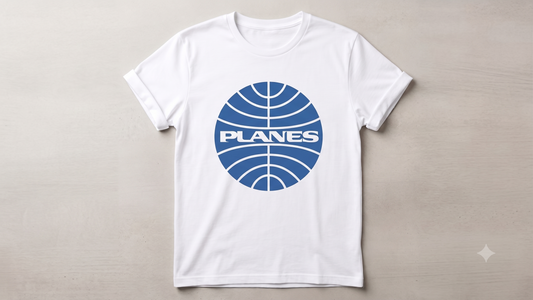 PLANES (Pan Am) - White - Flat Lay