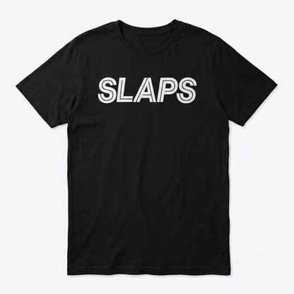 SLAPS Sears Corporate Tee in black, flat lay